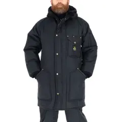 RefrigiWear Men's Iron-Tuff Ice Parka with Hood Water-Resistant Insulated Coat