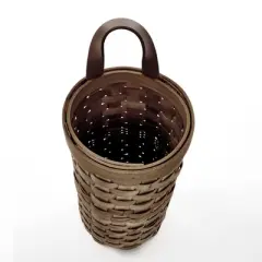The Lakeside Collection Woven Farmhouse Basket-Look Plastic Bag Dispenser for Kitchen