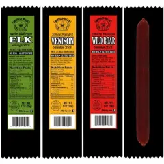 Buffalo Bills 15-Piece Assorted Sticks Black Velour Gift Bag (1oz packs of Elk, Venison & Boar)