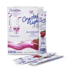 Crystal Light On-The-Go Sugar-Free Raspberry Ice Drink Mix - 30pk