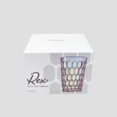 12oz 4pk Crystal Rex Highball Glasses Clear - Godinger Silver: Lead-Free Drinkware Set, Dishwasher-Safe Glassware