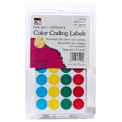 CLN 3/4" Color Coding Labels Assorted 1000 labels (CHL45100)