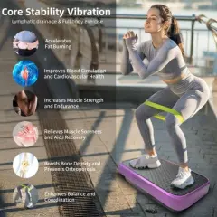 NAYSAYE Vibration Plate Fitness Equipment Whole Body Massager for Energy Boost and Toning, Purple, 20.5"*14.2"*4.5"