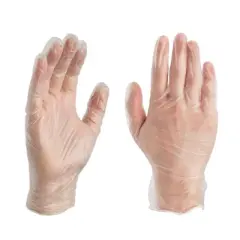 X3 Clear Vinyl Gloves - Light Duty, Industrial Grade - Great for Food Handling, Food Service, Household Cleaning, Nail Salons, and More