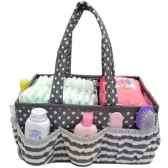 Bacati - Elephants White/Gray Storage Caddy