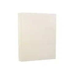 JAM Paper Strathmore 80lb Cardstock 8.5 x 11 Coverstock Natural White Linen 144010