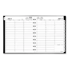 Move-A-Page Academic Weekly/Monthly Planners, 11 x 9, Black Cover, 12-Month (July to June): 2025 to 2026