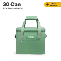 RTIC Outdoors 30qt Ultra-Tough Soft Sided Cooler - Sage Green: Vinyl Material, 30 Can Capacity