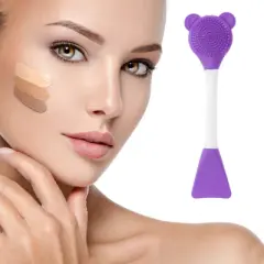 Unique Bargains Smooth Fan-shaped Facial Mask Brush 2 Pcs