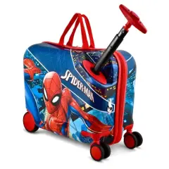 Marvel Kids' Spider-Man Hardside Carry On Ride-On Suitcase