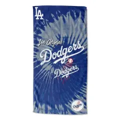 MLB Los Angeles Dodgers Tie Dye Beach Towel 30x60 Inches