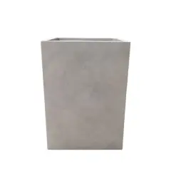19" Kante Lightweight Durable Modern Tall Square Outdoor Planter Weathered Concrete Gray - Rosemead Home & Garden, Inc.