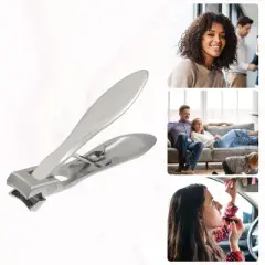 Unique Bargains Stainless Steel Nail Clippers Portable Nail Clipper Kit for Thick Nails 1 Pc