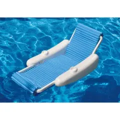 Swimline 52" Eva Sunchaser Swimming Pool Floating 1-Person Lounge Chair - Blue/White