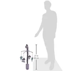 Bacati - Clouds in the City Mint//Gray Musical Mobile