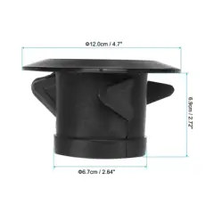 Unique Bargains ABS Adjustable Round Ceiling Wall Office Soffit Exhaust Vent Cover