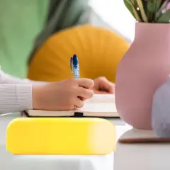 Boersma Yellow Pencil Case &ndash; Large Capacity Waterproof Silicone Pen Pouch, Aesthetic Stationery Organizer for School, Office, Teen Boys & Girls