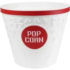 Hutzler Popcorn Buckets, Set of 2, Red