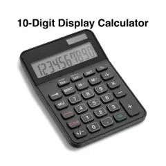 TRU RED Staples 10 -Digit Battery/Solar Powered Basic Calculator Black (ST240-CC)