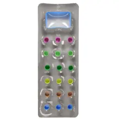 Pool Central 6.25" Gray Inflatable 18-Pocket Swimming Pool Lounge with Window