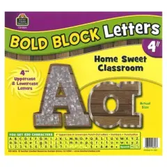 Teacher Created Resources&reg; Home Sweet Classroom Bold Block 4" Letters Combo Pack