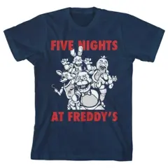 Five Nights at Freddy's Youth Boy's Navy-Blue T-Shirt