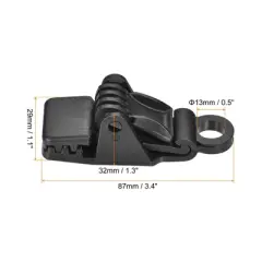 Unique Bargains Tarp Clips Plastic Tent Snaps Press Lock Grip Clamps for Outdoor Camping Awning Canopy Boat Cover Black 8 Pcs