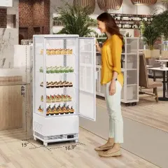 Garvee 4.2 Cu.Ft Commercial Glass Door Refrigerator Food Display Merchandiser Bar 110V