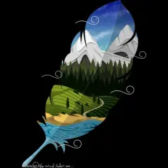 Junior's Design By Humans Wherever wind takes me By Sebasebi T-Shirt