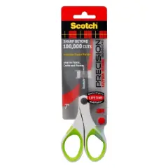 Scotch 7" Precision Ultra Edge Scissors Titanium-Fused (Color May Vary): School & Office, 7 Inch, Multicolor