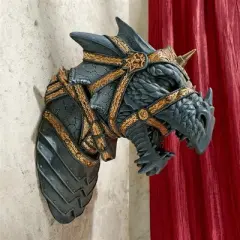 Design Toscano War Dragon Wall Sculpture : Set of Two