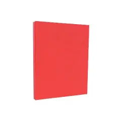 JAM Paper Smooth Colored Paper 24 lbs. 8.5 x 11 Red Recycled 50 Sheets/Pack (151023A)
