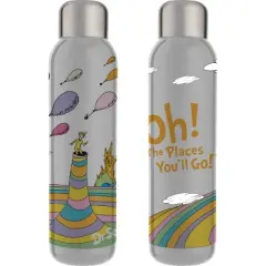 Dr. Seuss Oh The Places You'll Go Book Cover 22 Oz. Stainless Steel Water Bottle