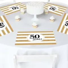 Big Dot of Happiness We Still Do - 50th Wedding Anniversary - Party Table Decorations - Anniversary Party Placemats - Set of 16