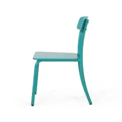 Samos 3pc Iron Bistro Set - Matte Teal - Christopher Knight Home