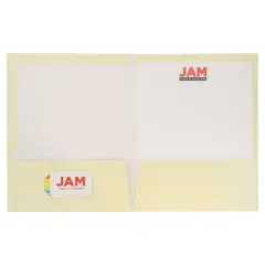 JAM 6pk Glossy Paper Folder 2 Pocket - Ivory