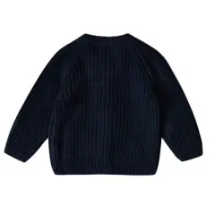 Stellou & Friends 100% Cotton Chunky Ribbed Knitted Cardigan for Baby and Toddler Boys & Girls