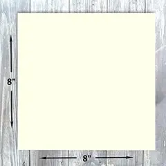 Hamilco 8x8 Cream White Scrapbook Cardstock Paper 80lb Cover Card Stock 100 Pack