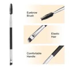Unique Bargains Soft Double Sided Angled Eyebrow Brush Eyelash Extension Brush for Women Eye Makeup