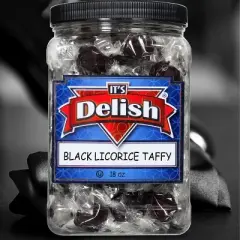 Black Licorice Taffy by It's Delish, 18 Oz Jumbo Container