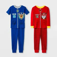 Toddler Boys' 4pc PAW Patrol Snug Fit Pajama Set - Red/Blue