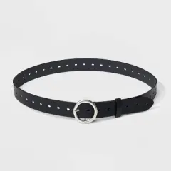Women's Leather Belt - Ava & Viv&trade; Black
