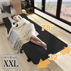 Docred Folding Camping Cot with Mattress & Carry Bag for Adults &ndash; Standard & Oversized XXL, Single & 2-Pack Outdoor Sleeping Bed Options