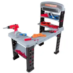 Pretend Play 75-Piece Tool Set & Adjustable Workbench by Hey! Play!