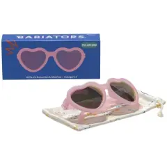 Babiators Polarized Heart Frosted Pink Purple Mirrored Lens Ages 6+