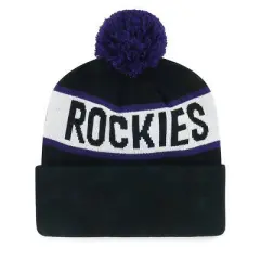 MLB Colorado Rockies Full Blitz Knit Beanie: Sports Team Logo, Midweight Acrylic