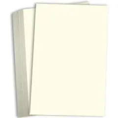 Hamilco Cream Colored 8 1/2" x 14" Legal Size Cardstock Paper 100lb Cover 25 Pack
