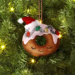 6" Christmas Fabric Donut Ornament - Wondershop&trade;