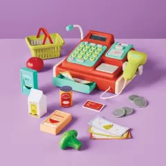 Cash Register Set - Gigglescape&trade;: Educational Toy, Pretend Shopping Accessories, Play Money, Ages 3+, 31 Pieces
