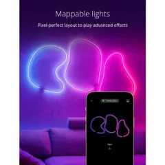 Twinkly Flex 7ft, LED Tube Multi Color, RGB LED Strip Flexible, Compatible with Alexa & Google, 16 M+ Colors, USB C Power, App Mapping, White Wire
